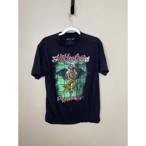 Mötley Crüe Dr. Feelgood Graphic T-Shirt Medium Black Band Merch Short Sleeve - Picture 1 of 5